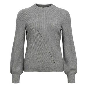 Object Womens/Ladies Crew Neck Regular Sweater / Medium Grey